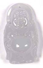 A standing jade buddha pendant