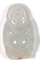 A standing jade buddha pendant