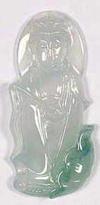 Jade-Pendant-Kwan-Yin-100ag My jade jewelry collection  Natural A grade jadeite jade Qwan Yin or Kwan Yin, an example of jade jewelry carving and pendants found on my site.