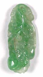 Jade-Pendant-fruit-flower-810ag My jade jewelry collection  Natural A grade jadeite jade flower or fruit pendant, an example of jade jewelry carving and jade pendants found on my site.