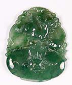 Natural A grade jadeite jade horse pendant, an example of jade jewelry carving and jade pendants found on my site.